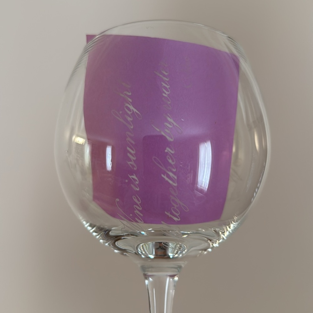 Pottery Barn Wine Quote Red Wine Glasses - Picture 9 of 9